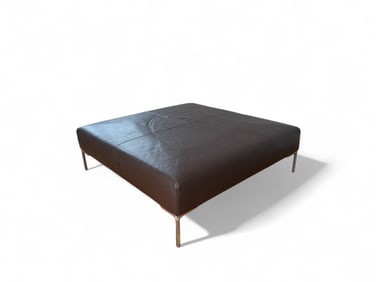 B&B Italia by Antonio Citterio Brown Leather Ottoman