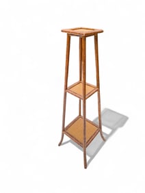 Three Tier Bamboo Rattan Etagere or Plant Stand