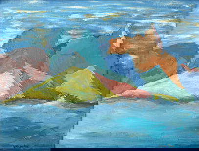 Paul Miller, Framed Abstract Expressionsit Landscape Painting: Measures