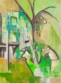 Harriet Stone, Framed Abstract Expressionist Painting