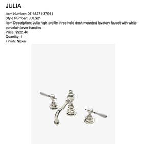 Large Group of Waterworks Bathroom Fixtures and Hardware