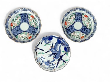 Three Japanese Imari Porelain Plates