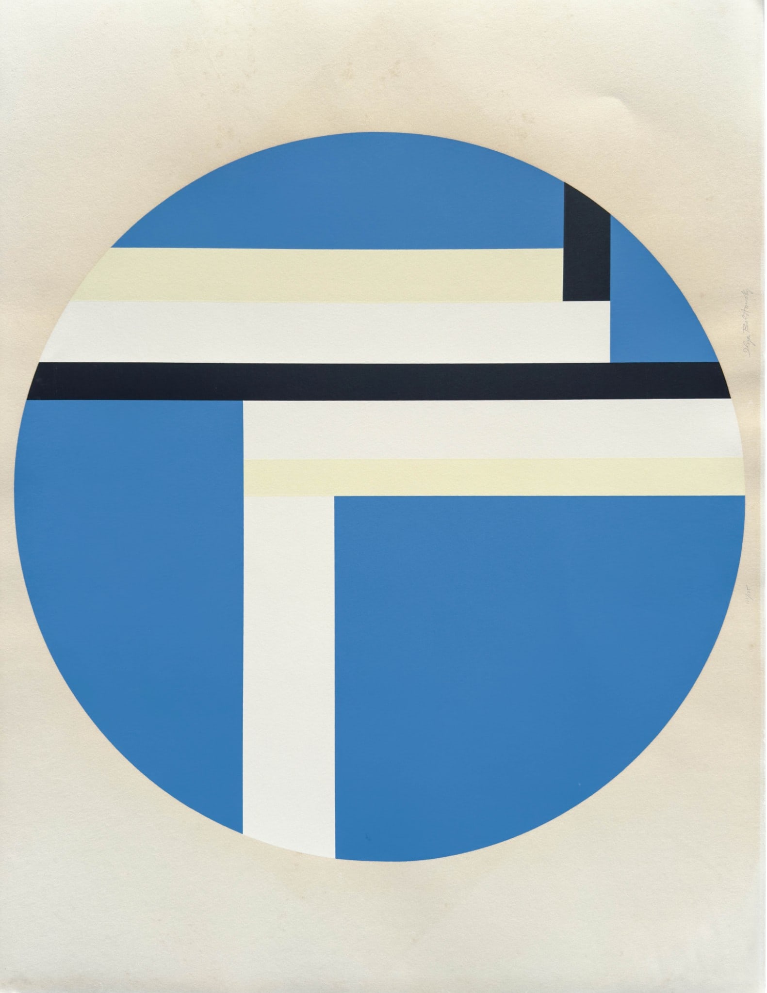 Ilya Bolotowsky, Modernist Silk Screen Print - B, Signed And Numbered (1 of 8)