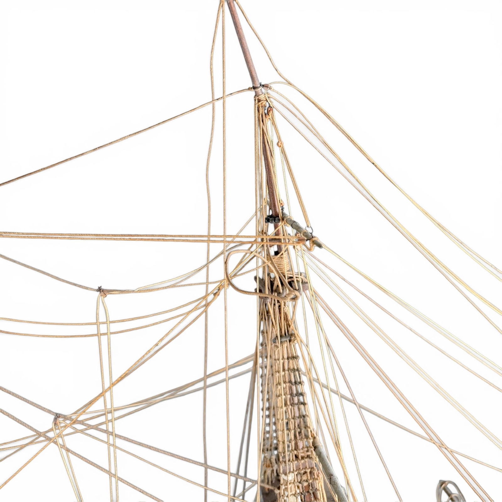 18th C British Naval Warship Wooden Model - 5