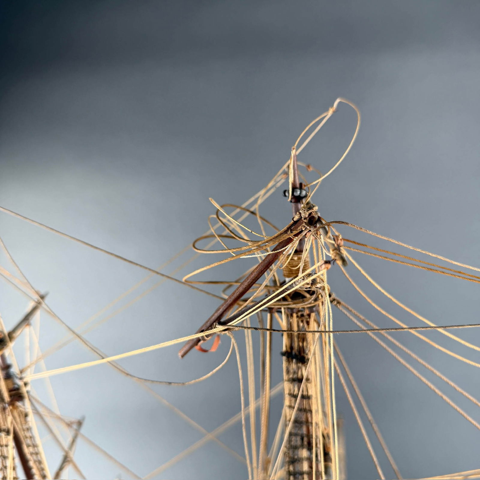 18th C British Naval Warship Wooden Model - 6