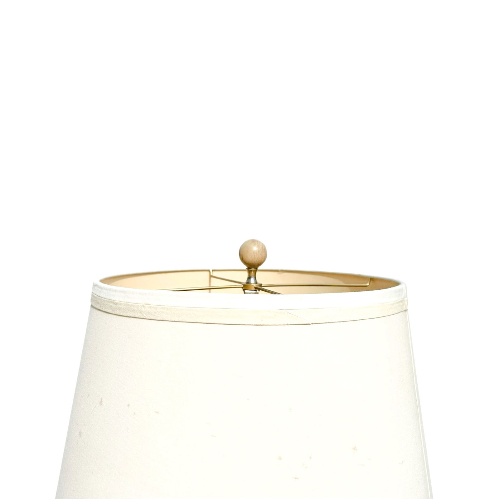 Pair, Vintage Blue Ceramic Sphere Fish Table Lamps - 5