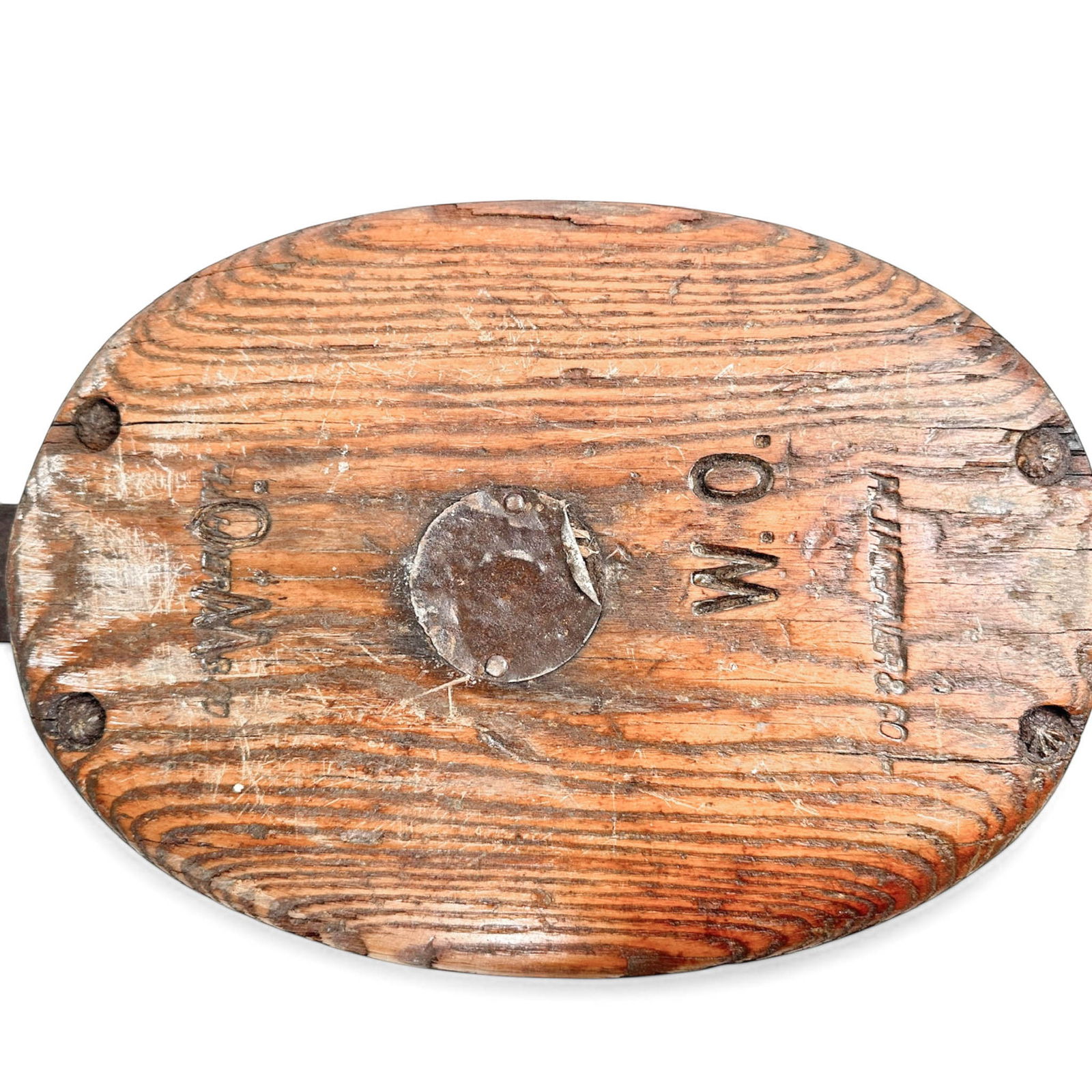 XL Antique Nautical Wood Block and Tackle Pulley - 5