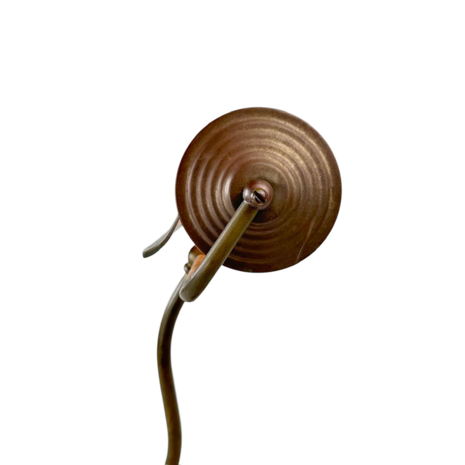 Scroll Arm Brass and Copper Desk Lamp - 10