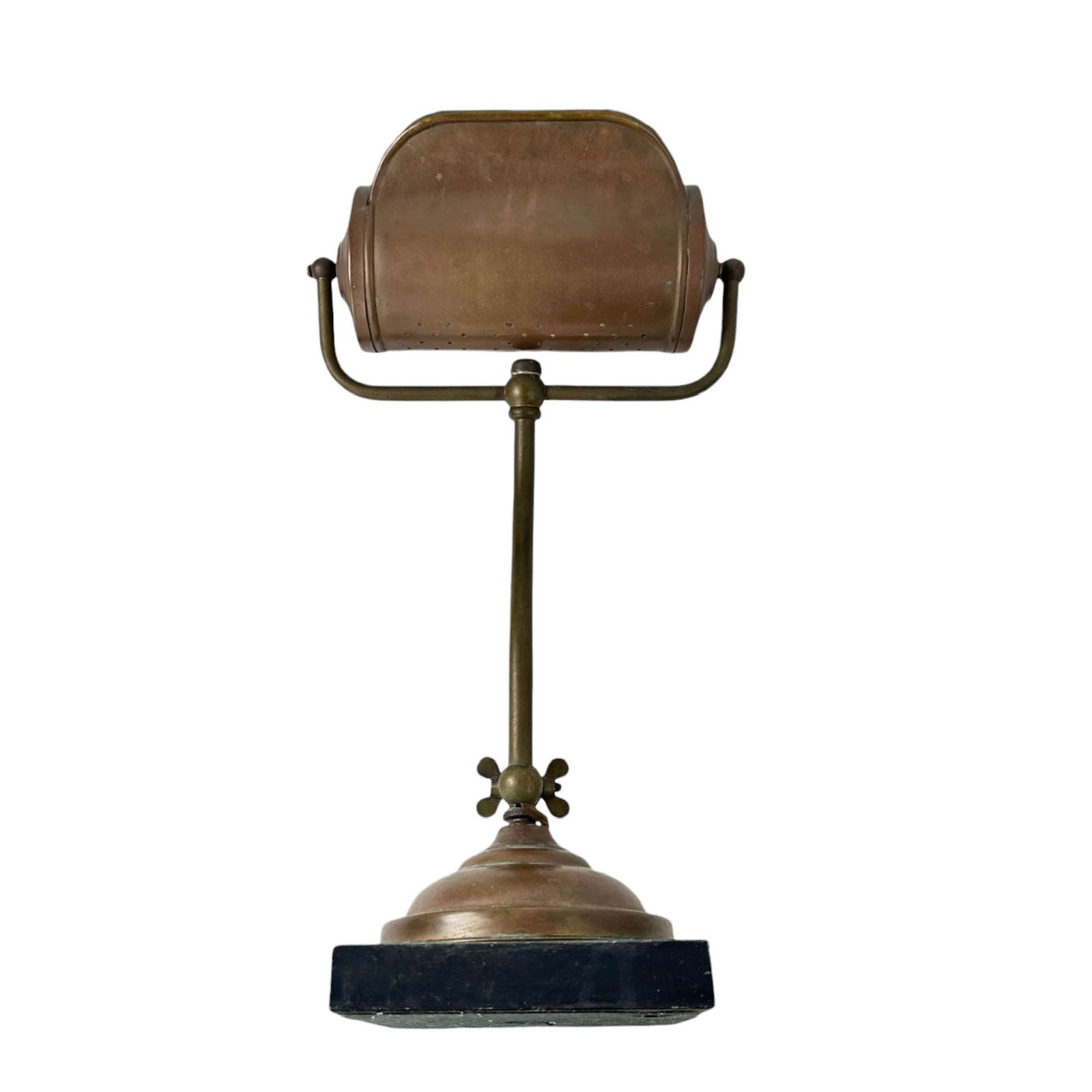 Scroll Arm Brass and Copper Desk Lamp - 12