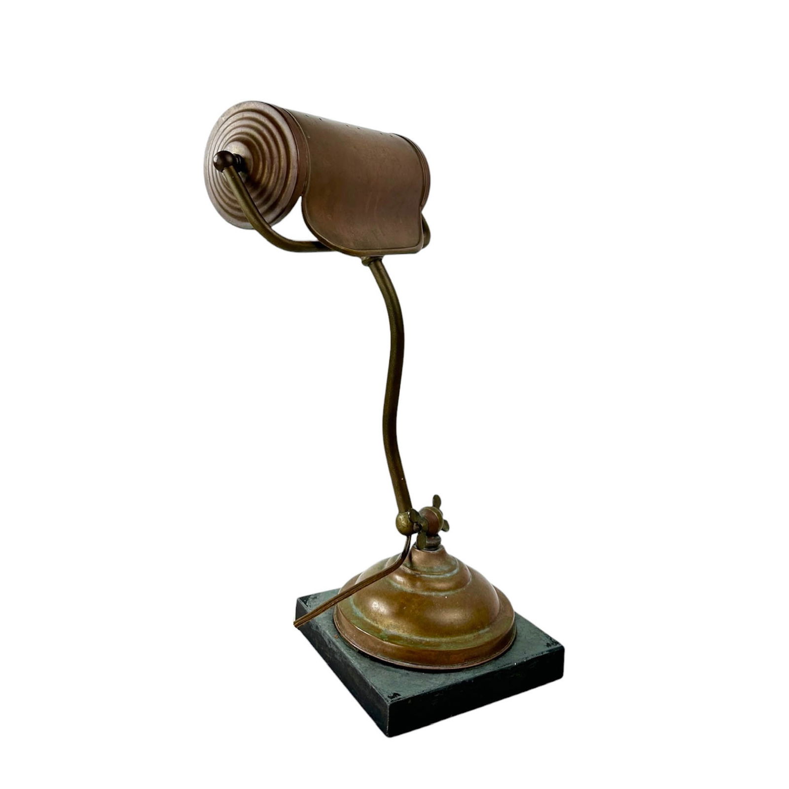 Scroll Arm Brass and Copper Desk Lamp - 3