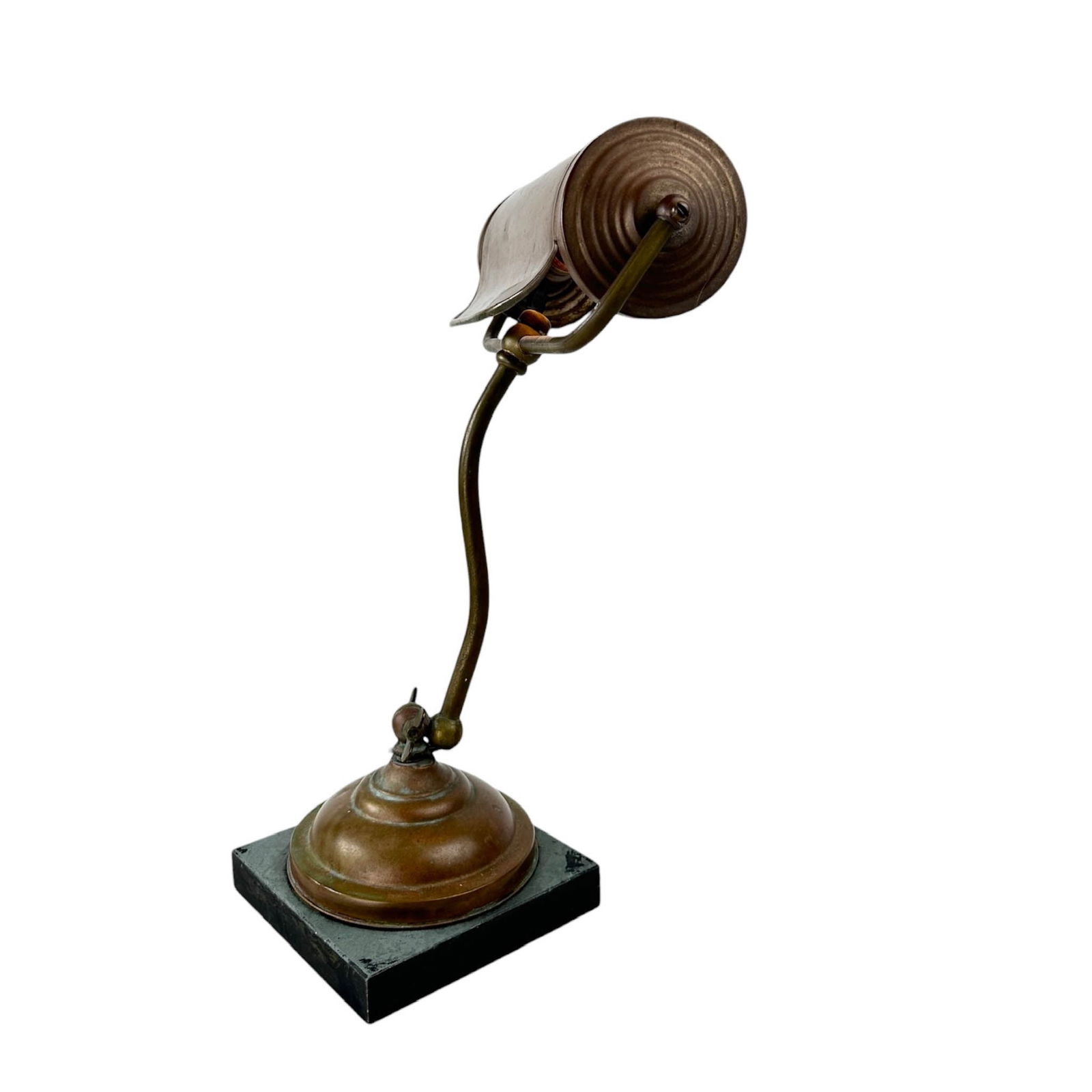 Scroll Arm Brass and Copper Desk Lamp - 5