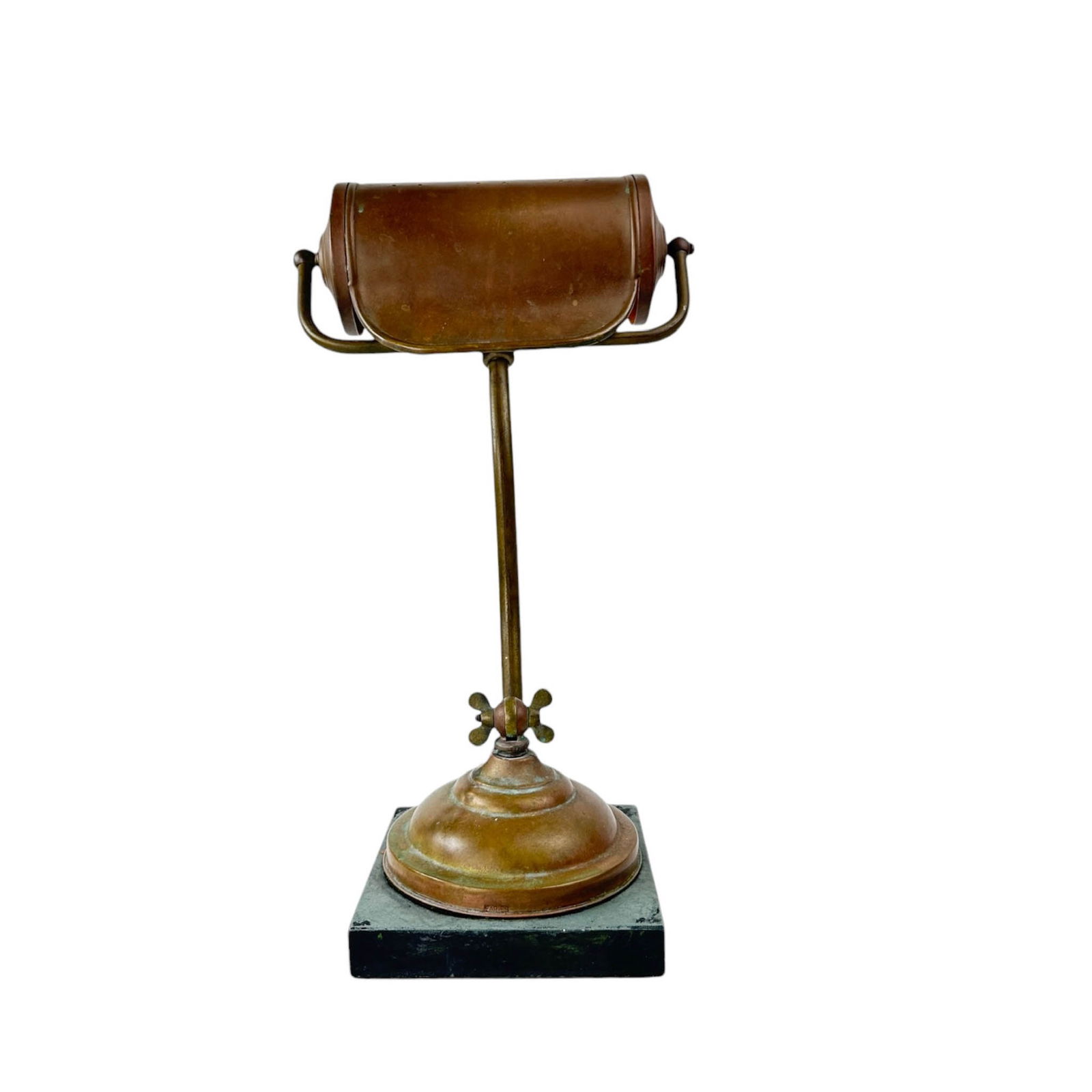 Scroll Arm Brass and Copper Desk Lamp - 6