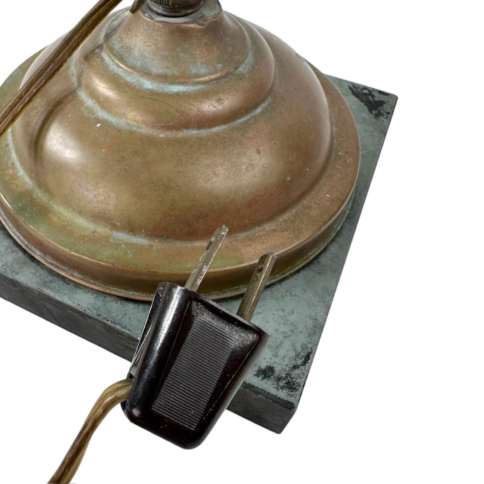 Scroll Arm Brass and Copper Desk Lamp - 7