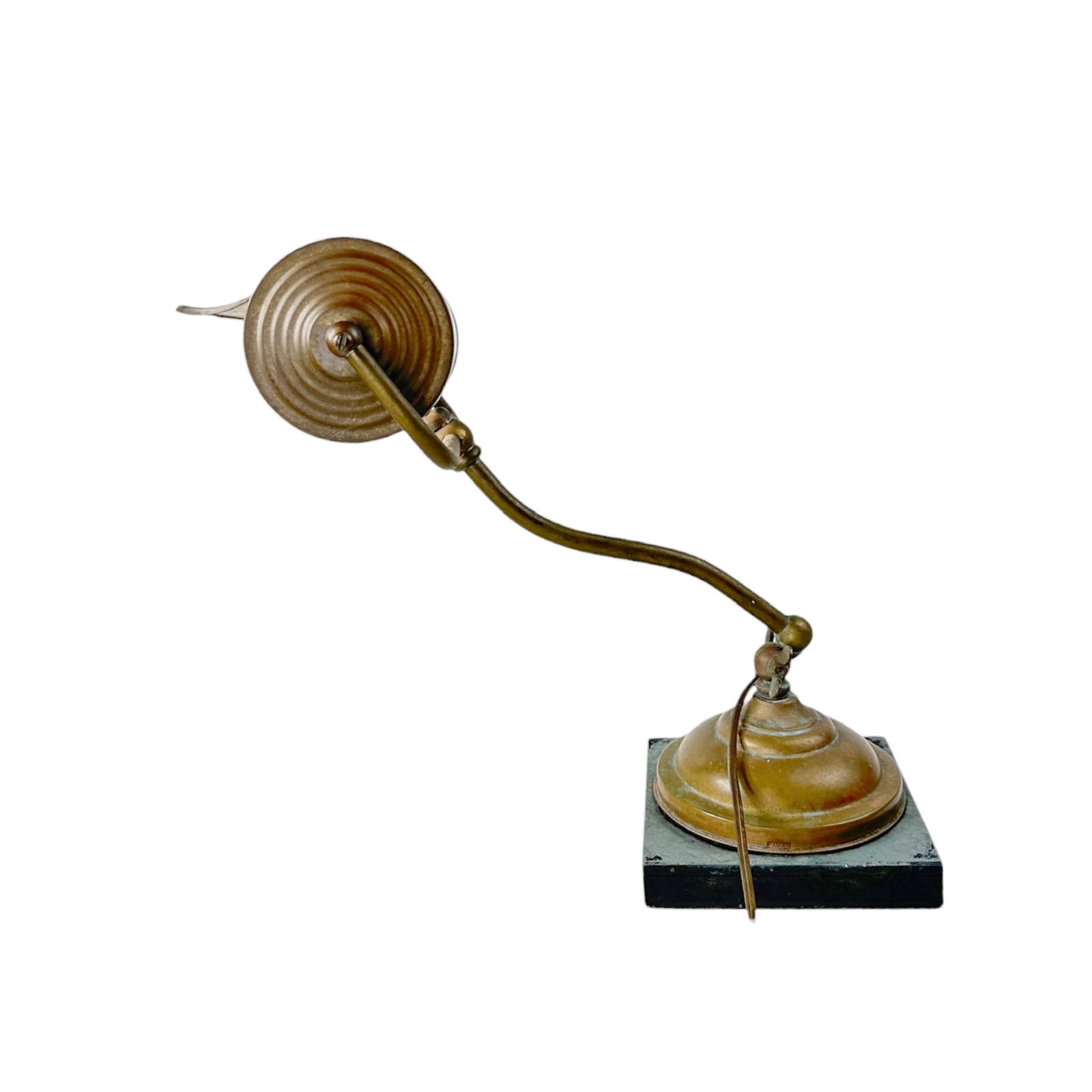 Scroll Arm Brass and Copper Desk Lamp - 8