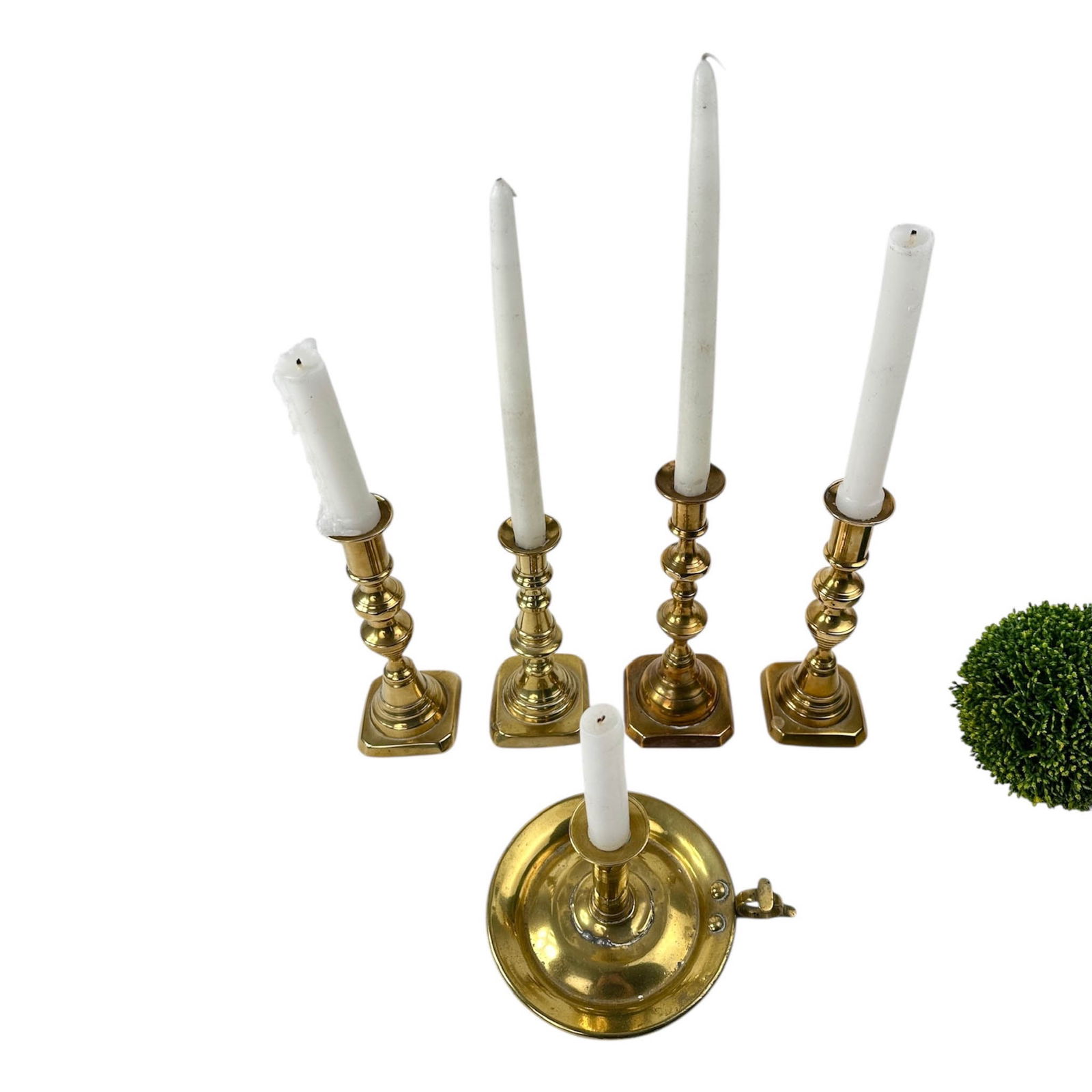 (5) Brass Candlesticks - 4