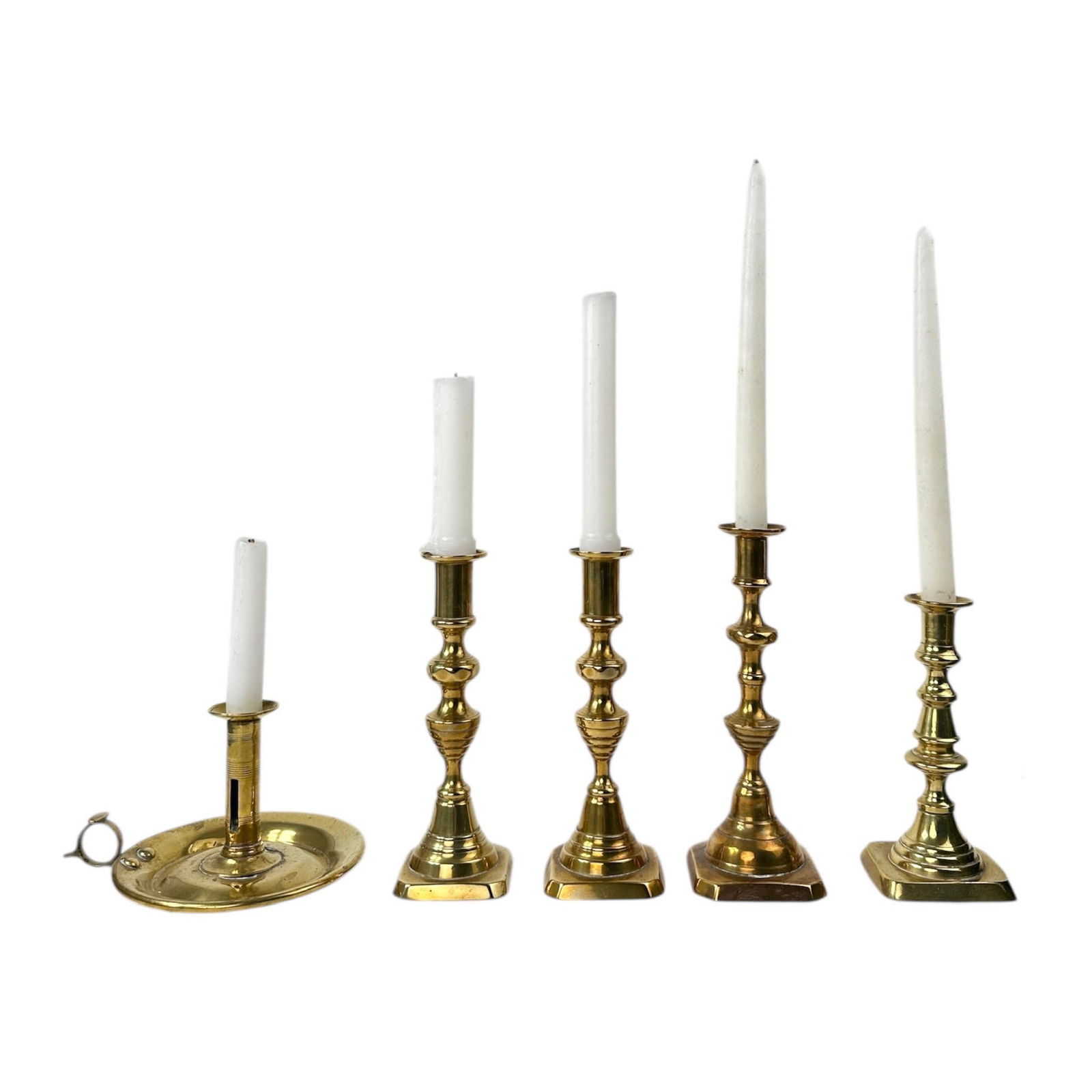(5) Brass Candlesticks - 8