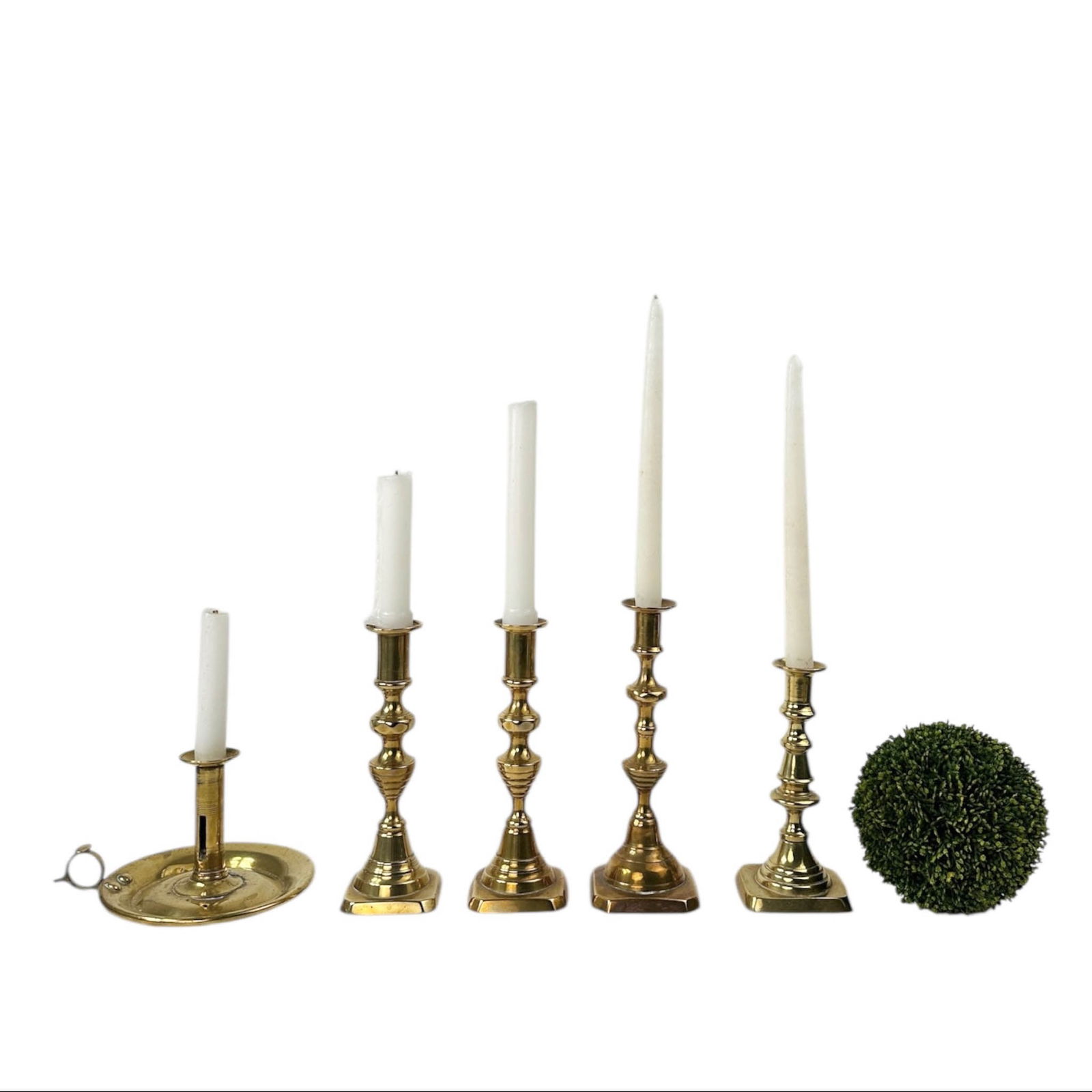 (5) Brass Candlesticks - 9