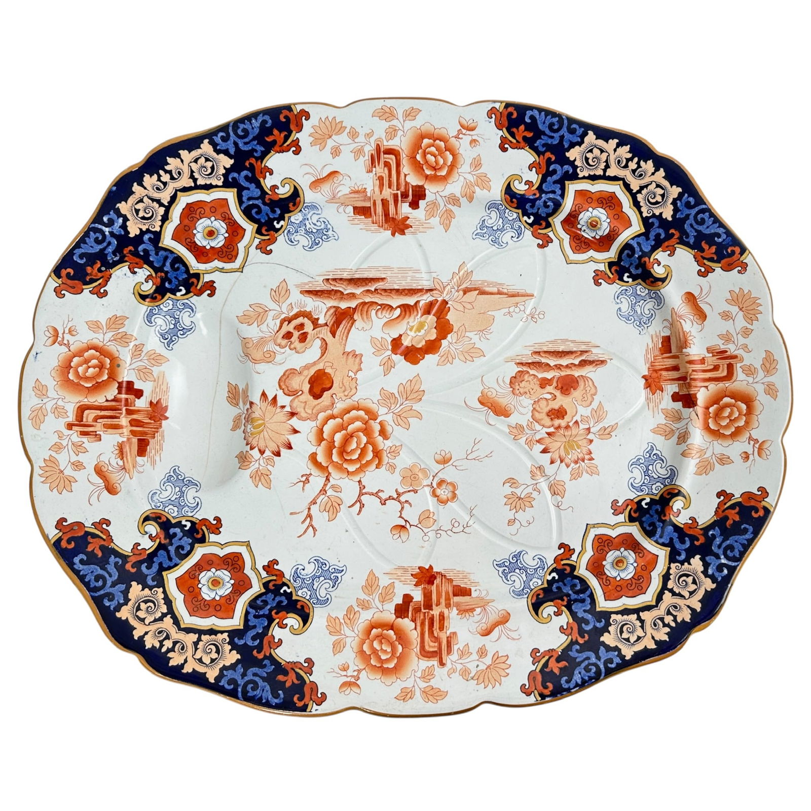 Ironstone Imari Pattern Meat Serving Platter (1 of 6)