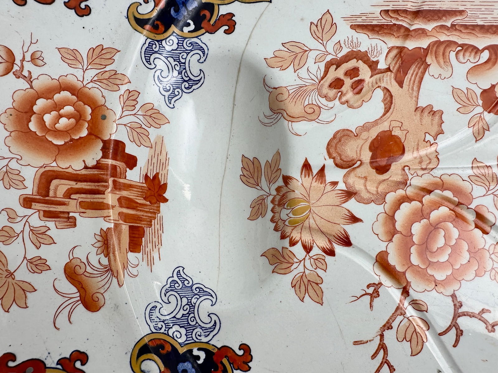 Ironstone Imari Pattern Meat Serving Platter - 5