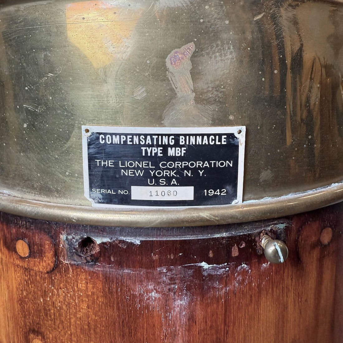 c.1942 Ships Compensating Binnacle, Lionel Corp New York - 6