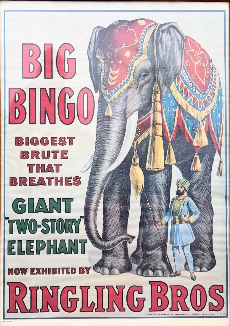 Big Bingo Ringling Brothers Circus Exhibition Poster (1 of 7)