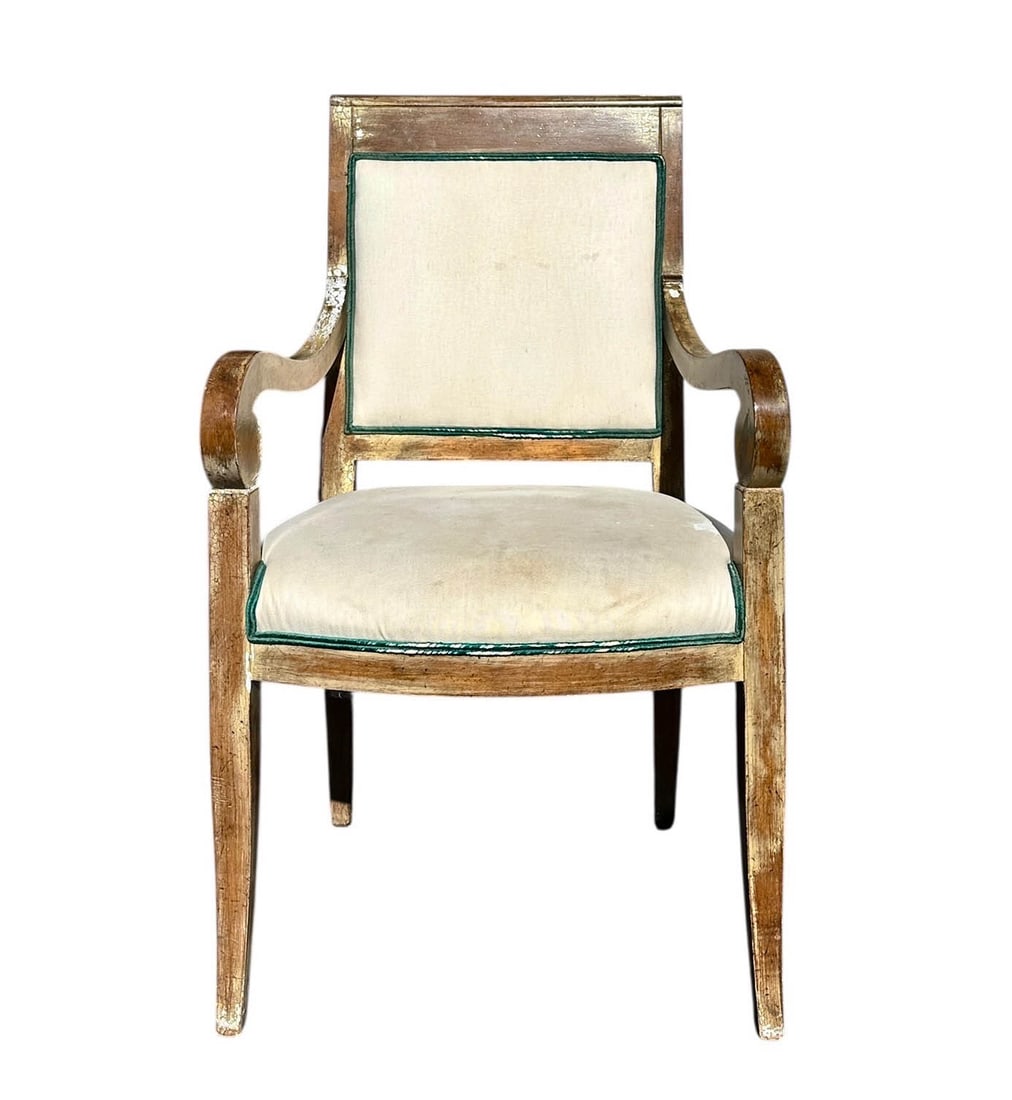 Distressed Empire Chair: Measures Please refer to the following address for the pick-up location: 2 Quogue Plaza Trail, Quogue, NY 12068