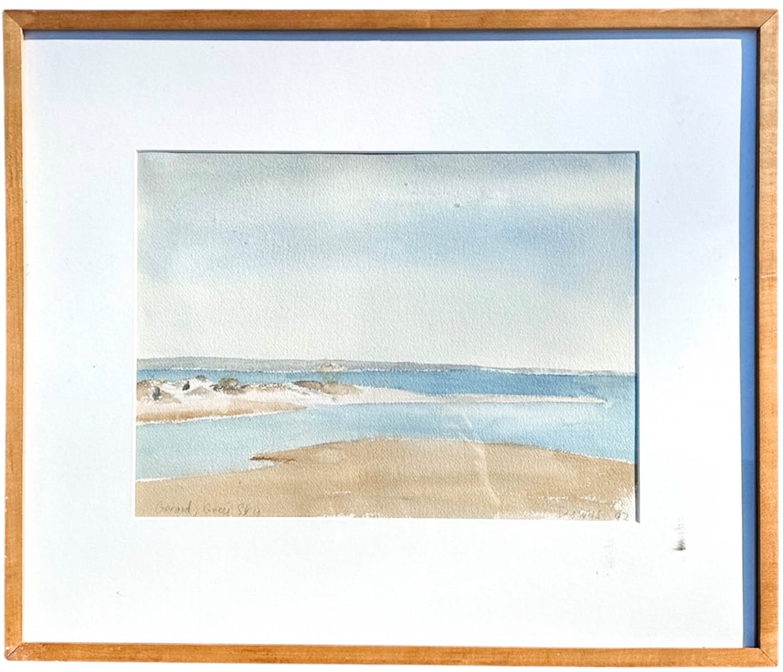 Cynthia ‘Cy’ Moura, Watercolor of Gerard Beach, East Hampton New York (1 of 5)