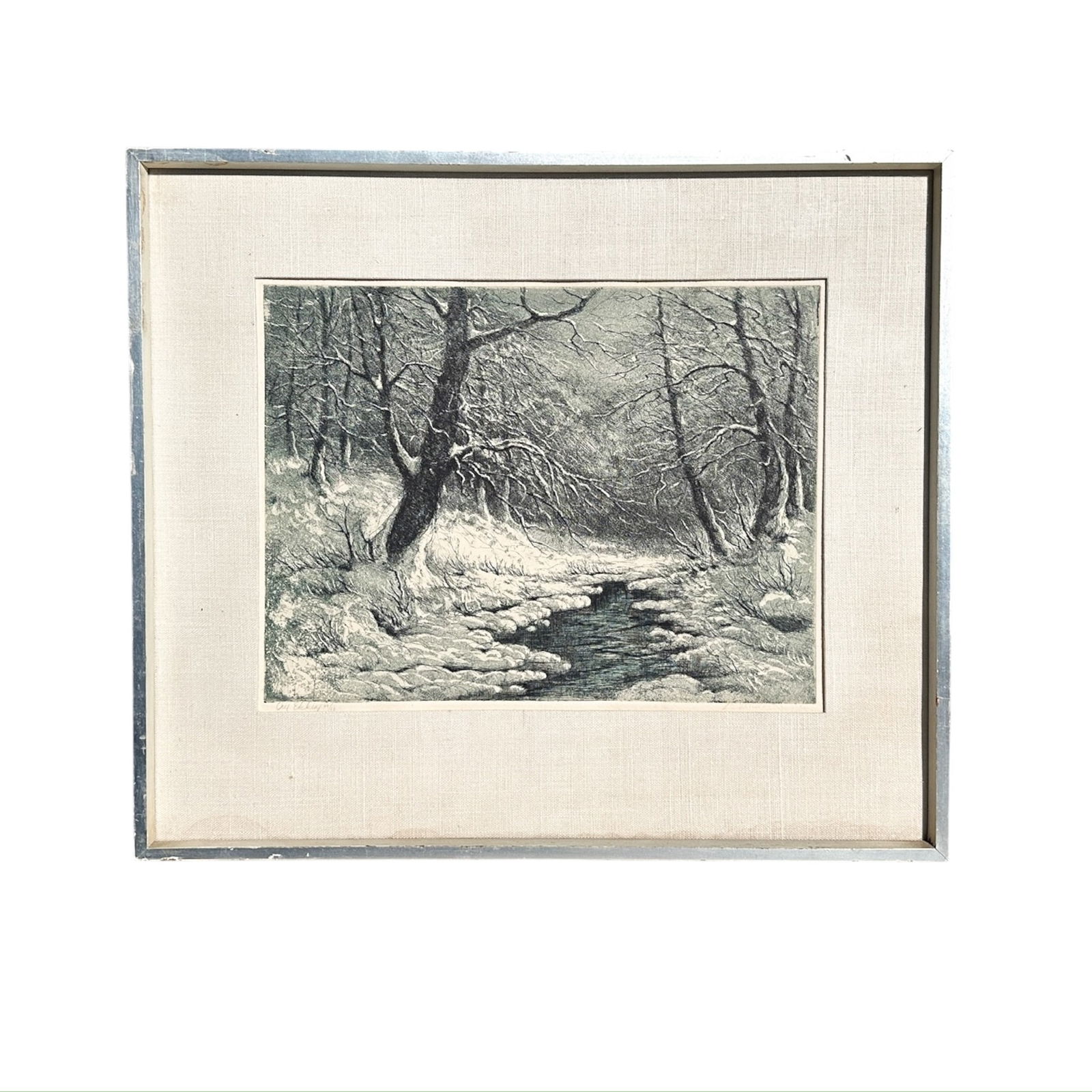 L. Mariae, Signed Etching Winter Landscape - 2