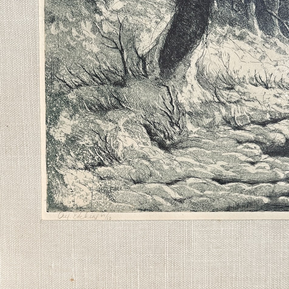 L. Mariae, Signed Etching Winter Landscape - 5