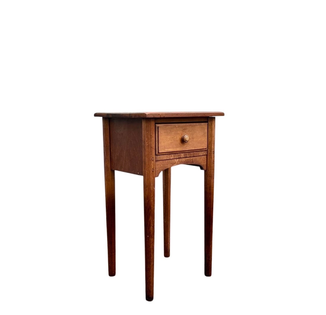 Smooth Maple One Drawer Lamp Table (1 of 8)
