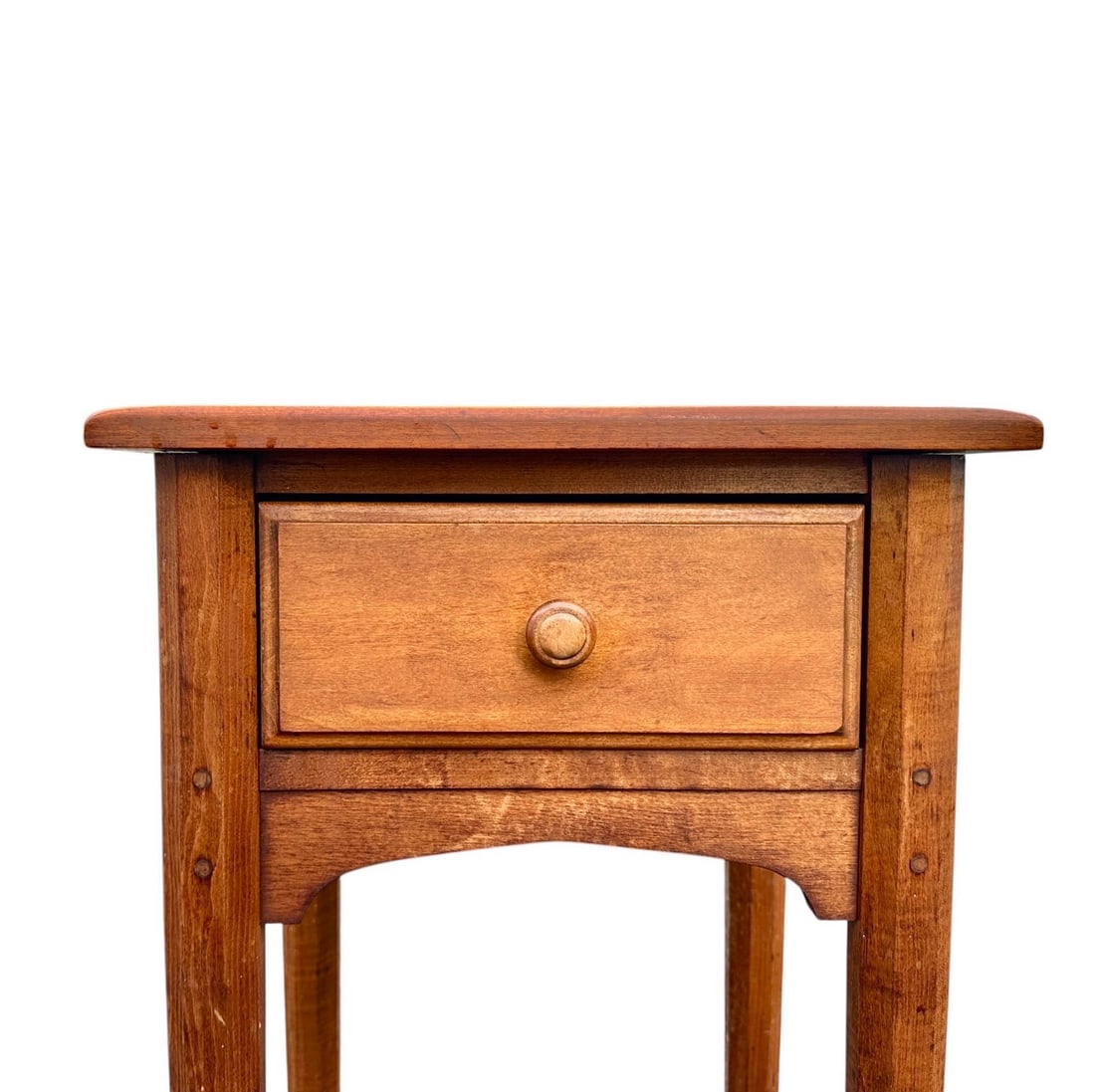 Smooth Maple One Drawer Lamp Table - 2