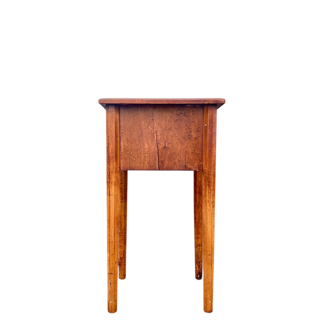 Smooth Maple One Drawer Lamp Table - 4