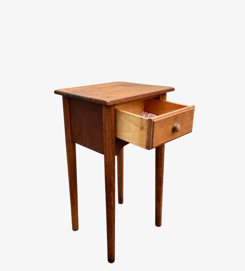 Smooth Maple One Drawer Lamp Table - 7