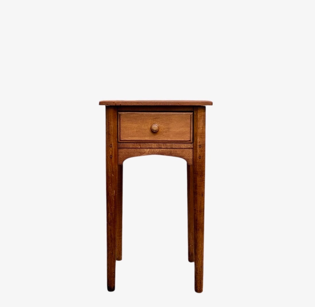 Smooth Maple One Drawer Lamp Table - 8