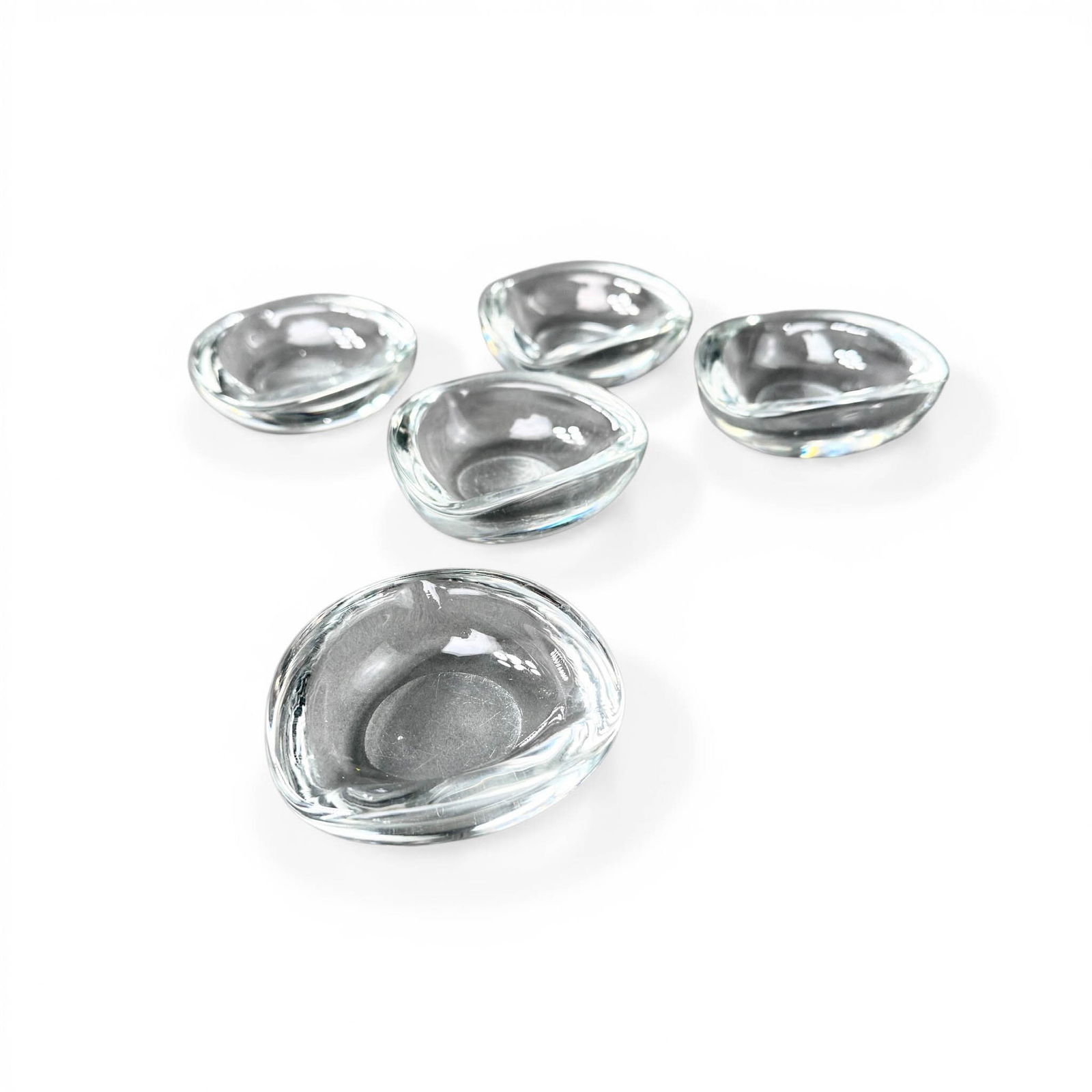Val Saint Lambert Crystal Ash Trays - 2