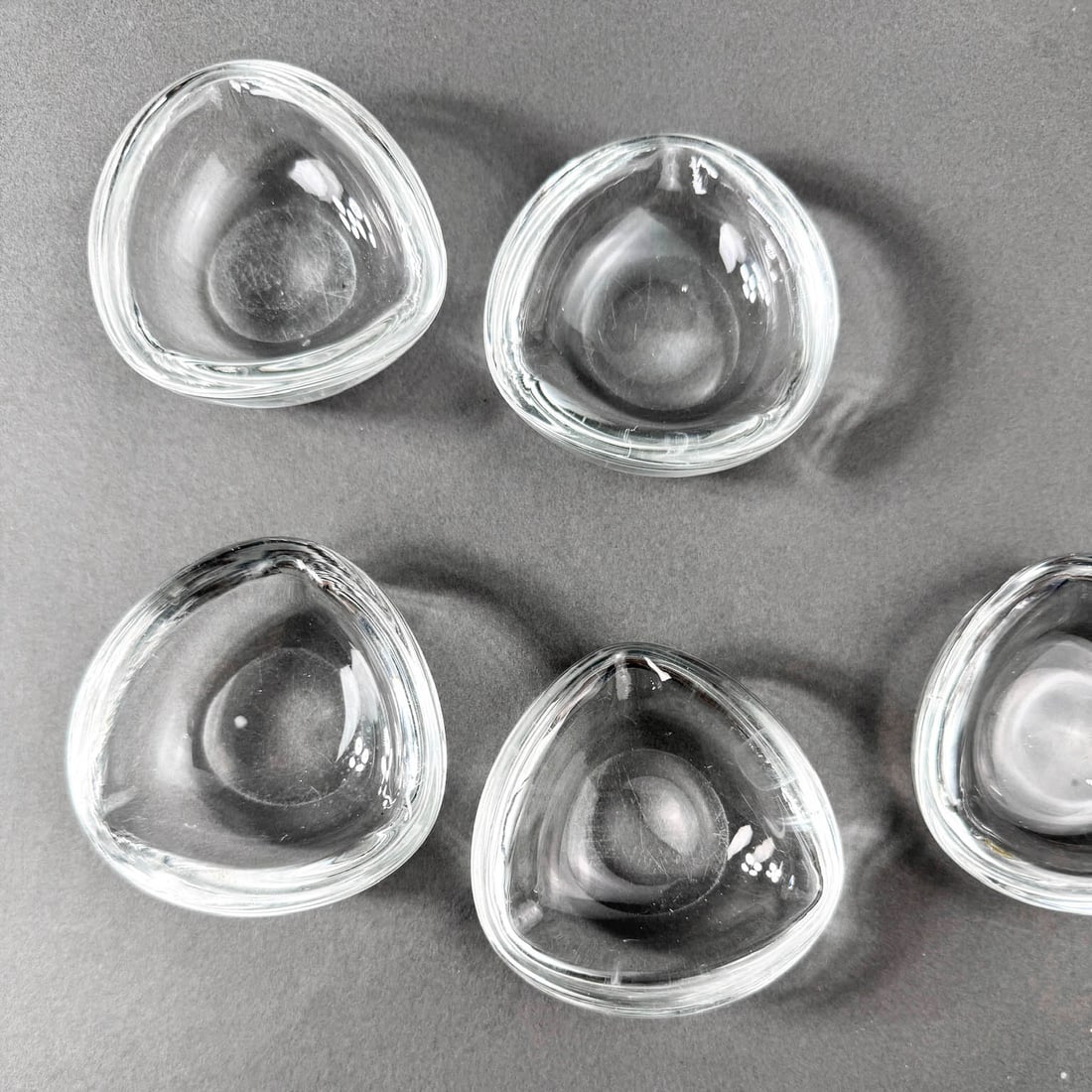 Val Saint Lambert Crystal Ash Trays - 3