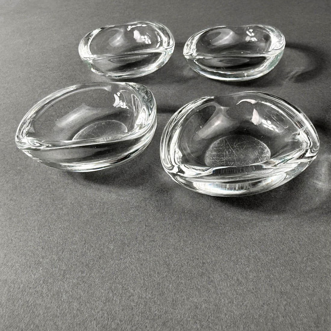Val Saint Lambert Crystal Ash Trays - 4