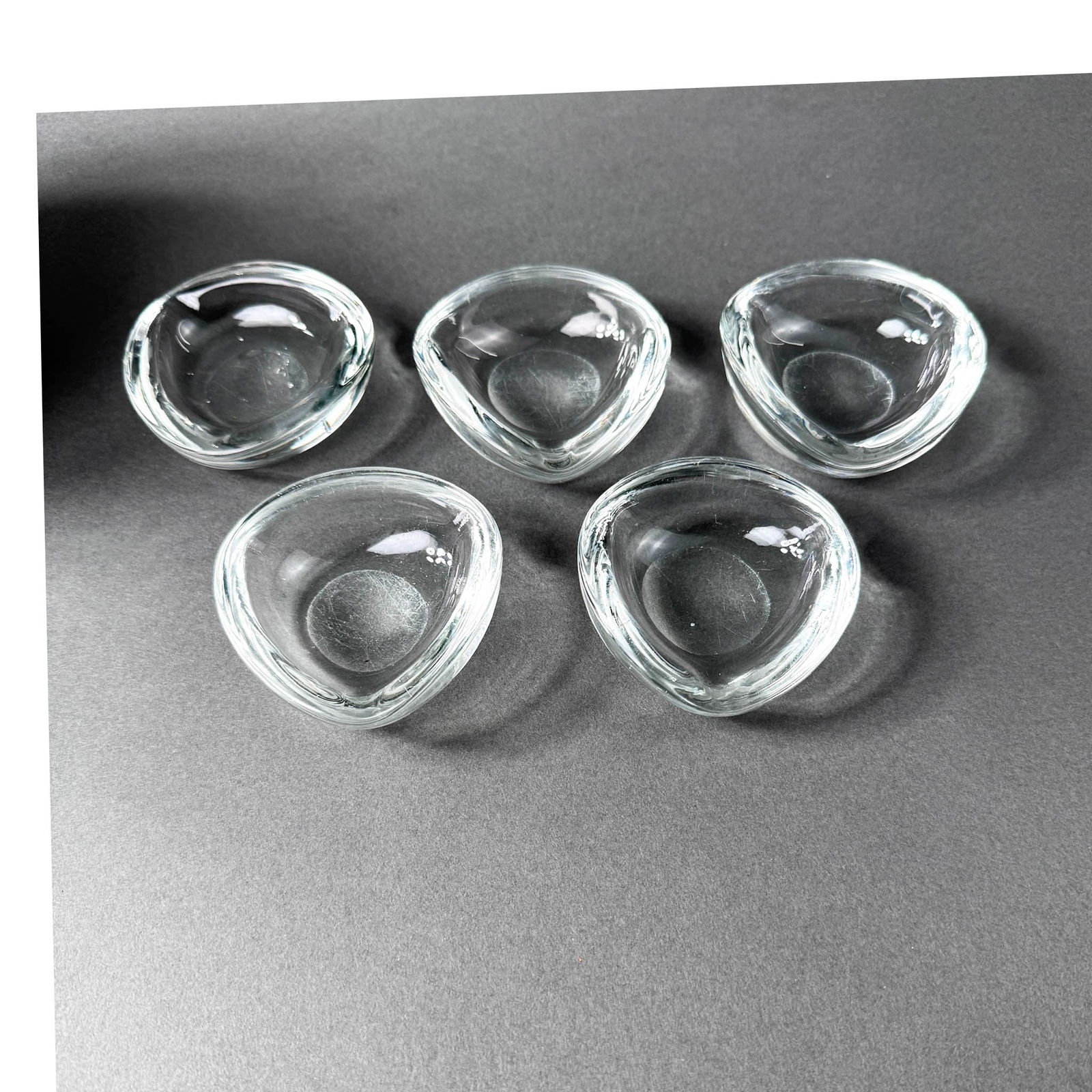 Val Saint Lambert Crystal Ash Trays - 5