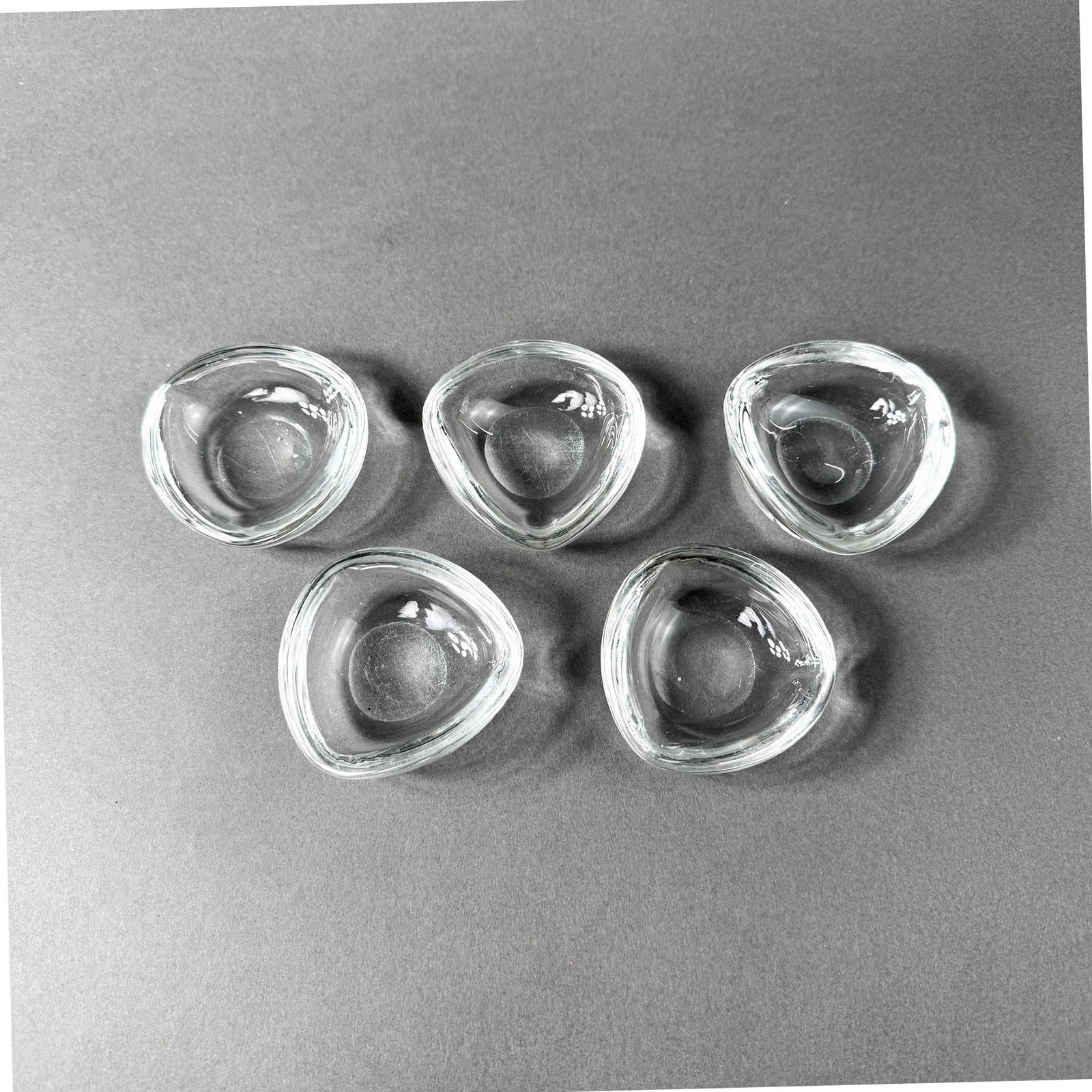 Val Saint Lambert Crystal Ash Trays - 6