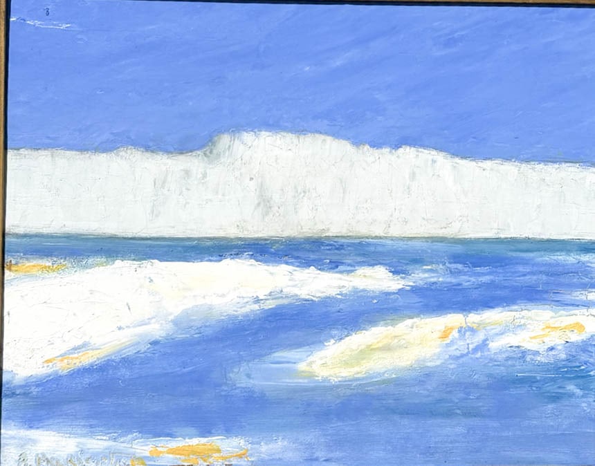 Abraham Pariente, Abstract Landscape Oil on Board - 2