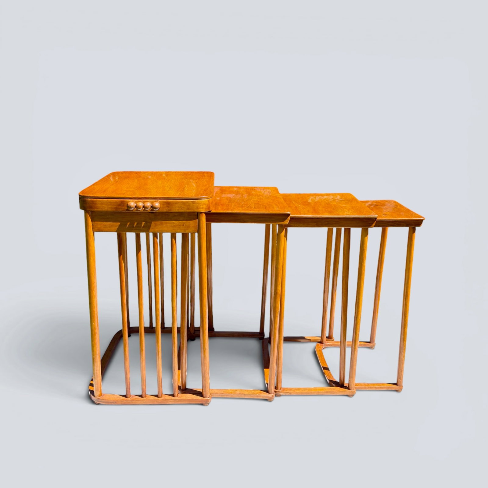 c.1905 JOSEF HOFFMAN MODEL 986 NESTING TABLES (1 of 9)