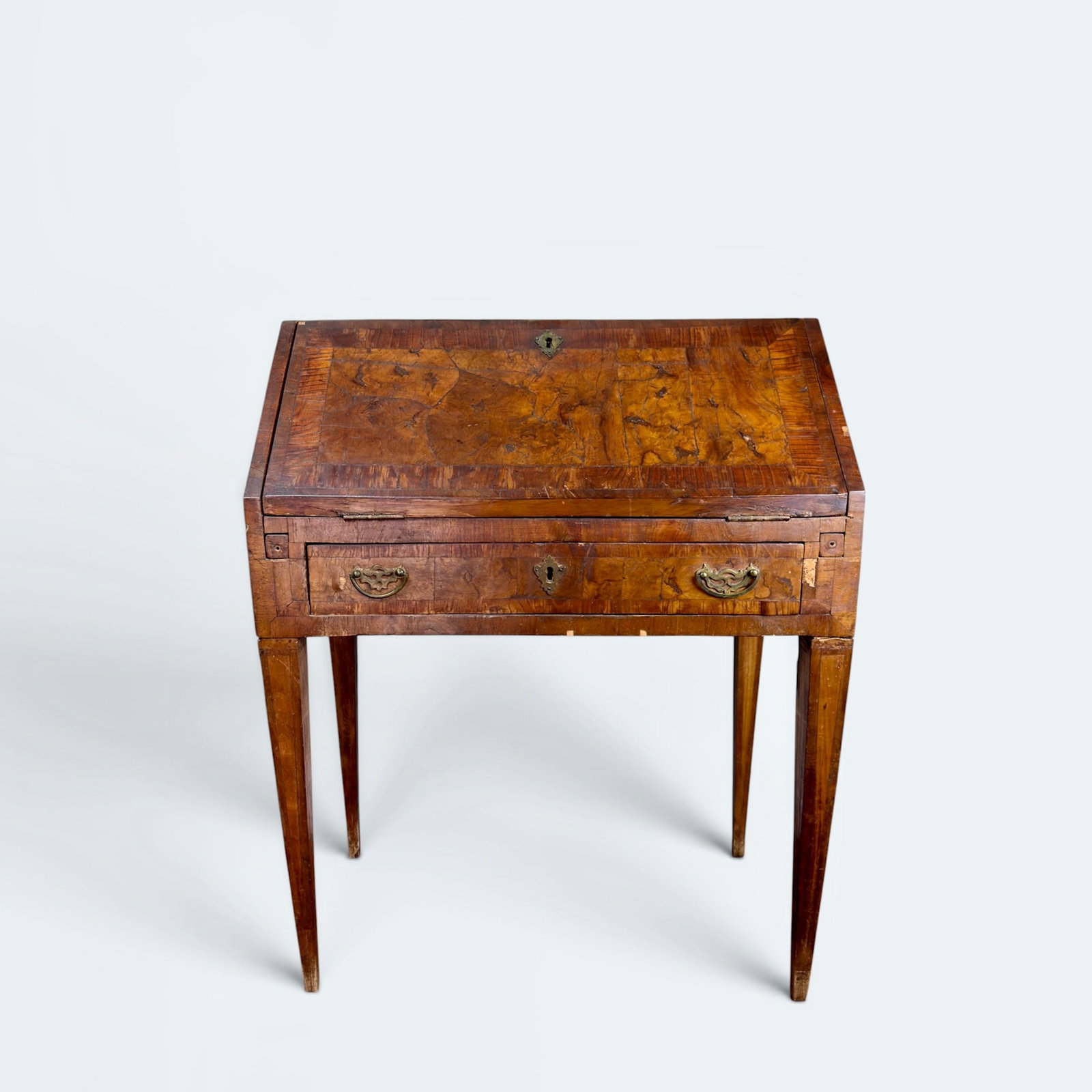 18th c. GEORGE III SLANT TOP DESK (1 of 13)