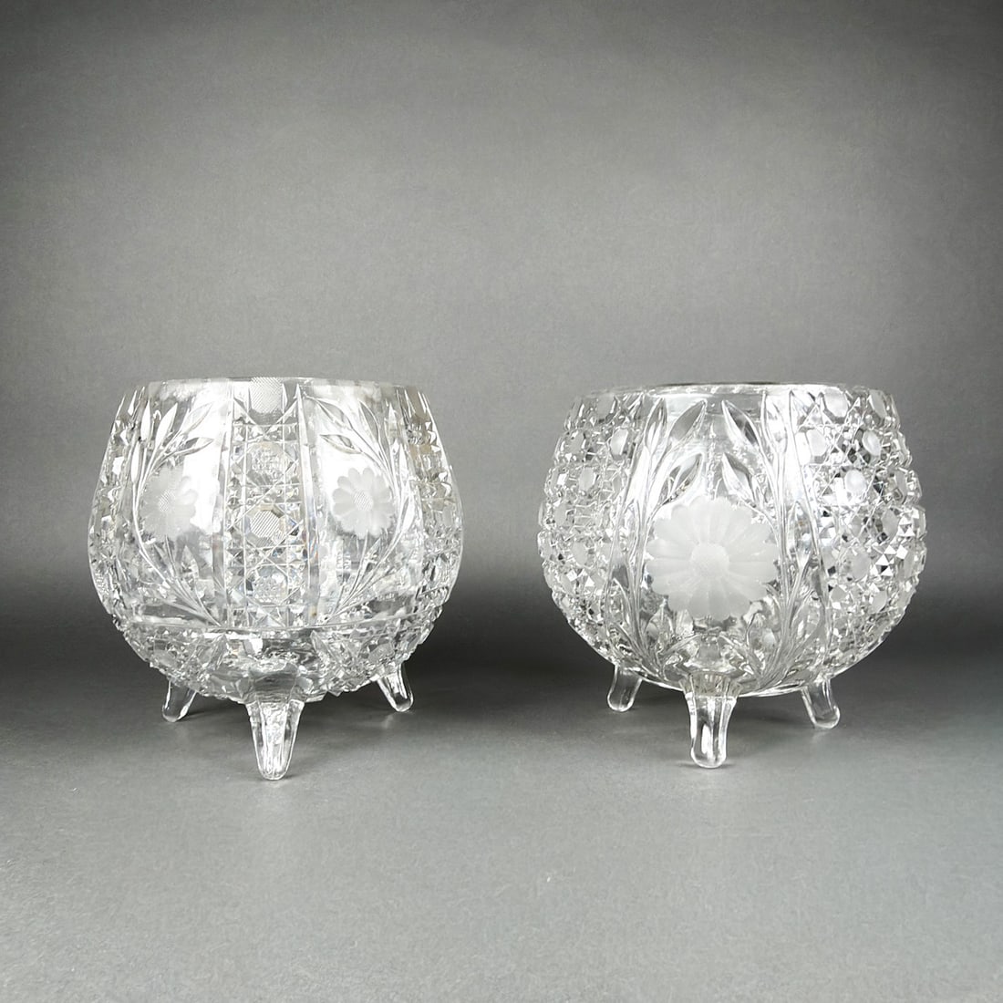 Almost Pair, McKEE FOOTED GLASS BOWLS (1 of 11)