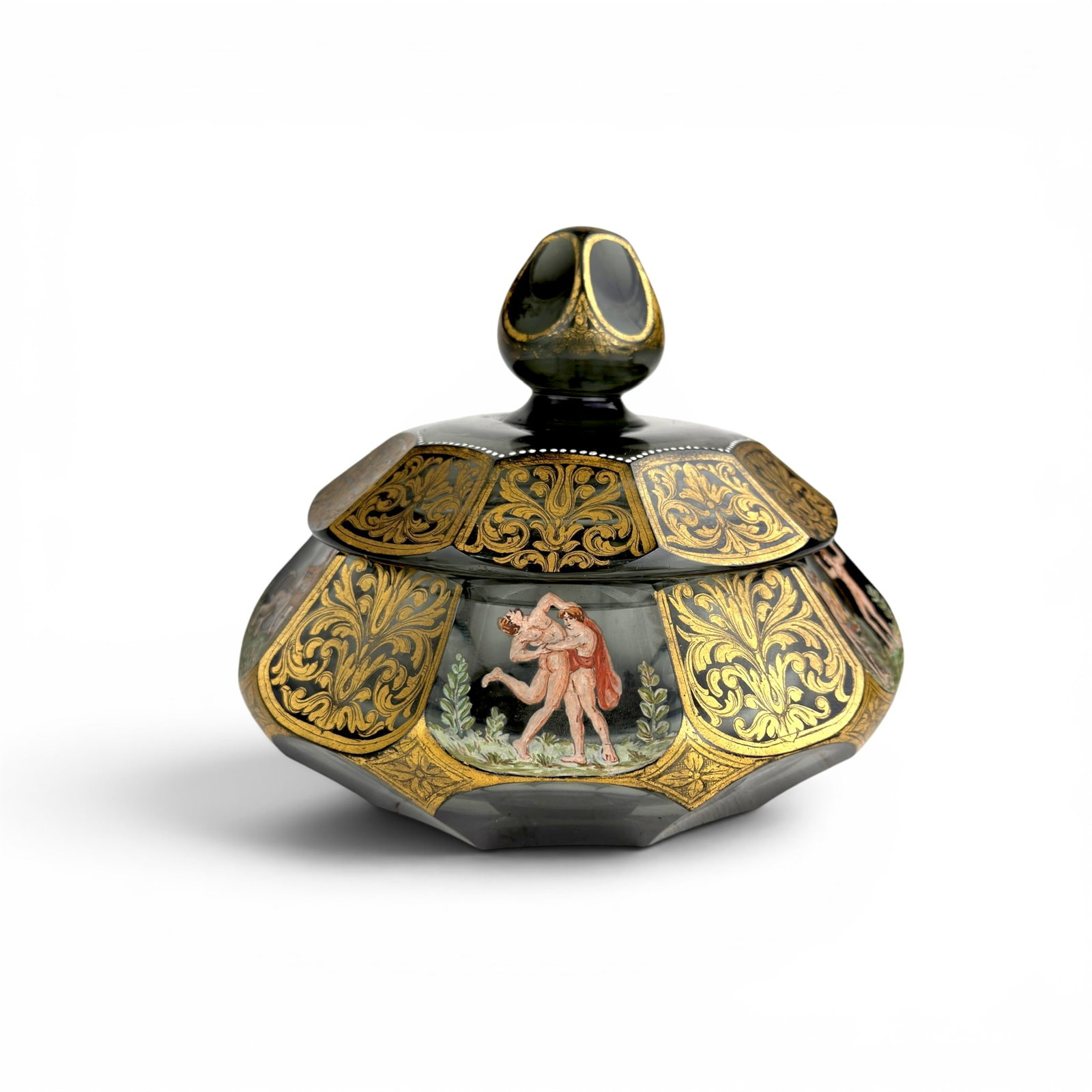 MOSHER QUALITY COVERED BOWL with CLASSICAL SCENES (1 of 13)