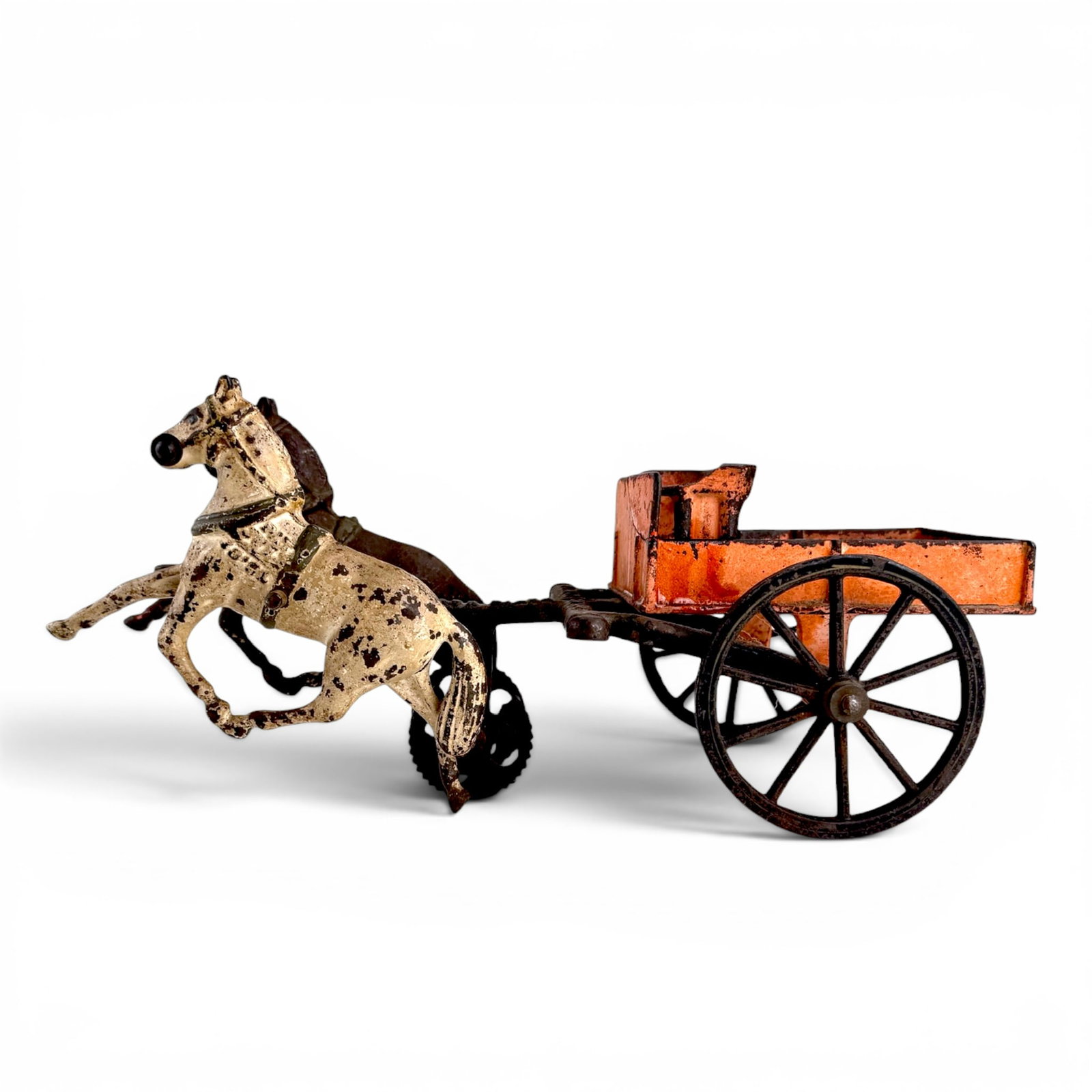1880 CAST IRON TWO-IN-HAND PULLING CART TOY (1 of 19)