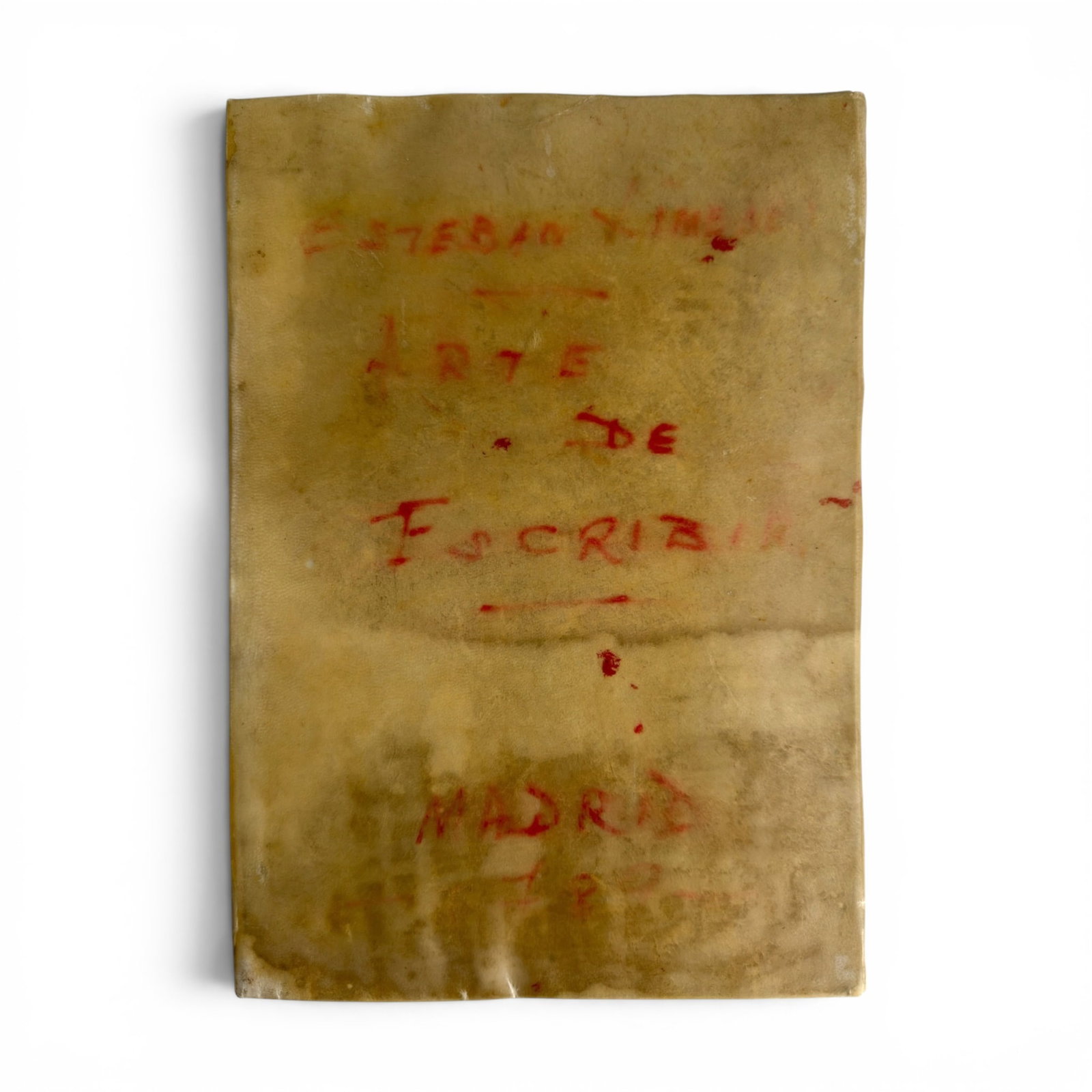 1789 ARTE DE ESCRIBIR by D. ESTEVAN XIMENEZ: Xavier de Santiago, Palomares softcover vellum bound. 11 1/4 x 8 inches.