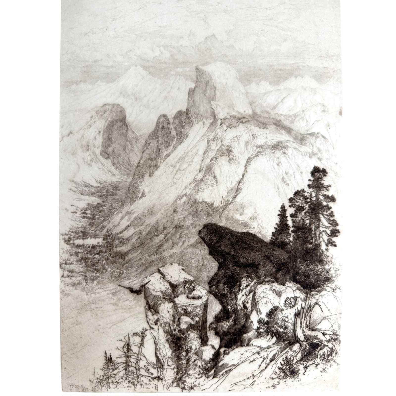 THOMAS MORAN (1837-1926) Yosemite 1887 (1 of 8)