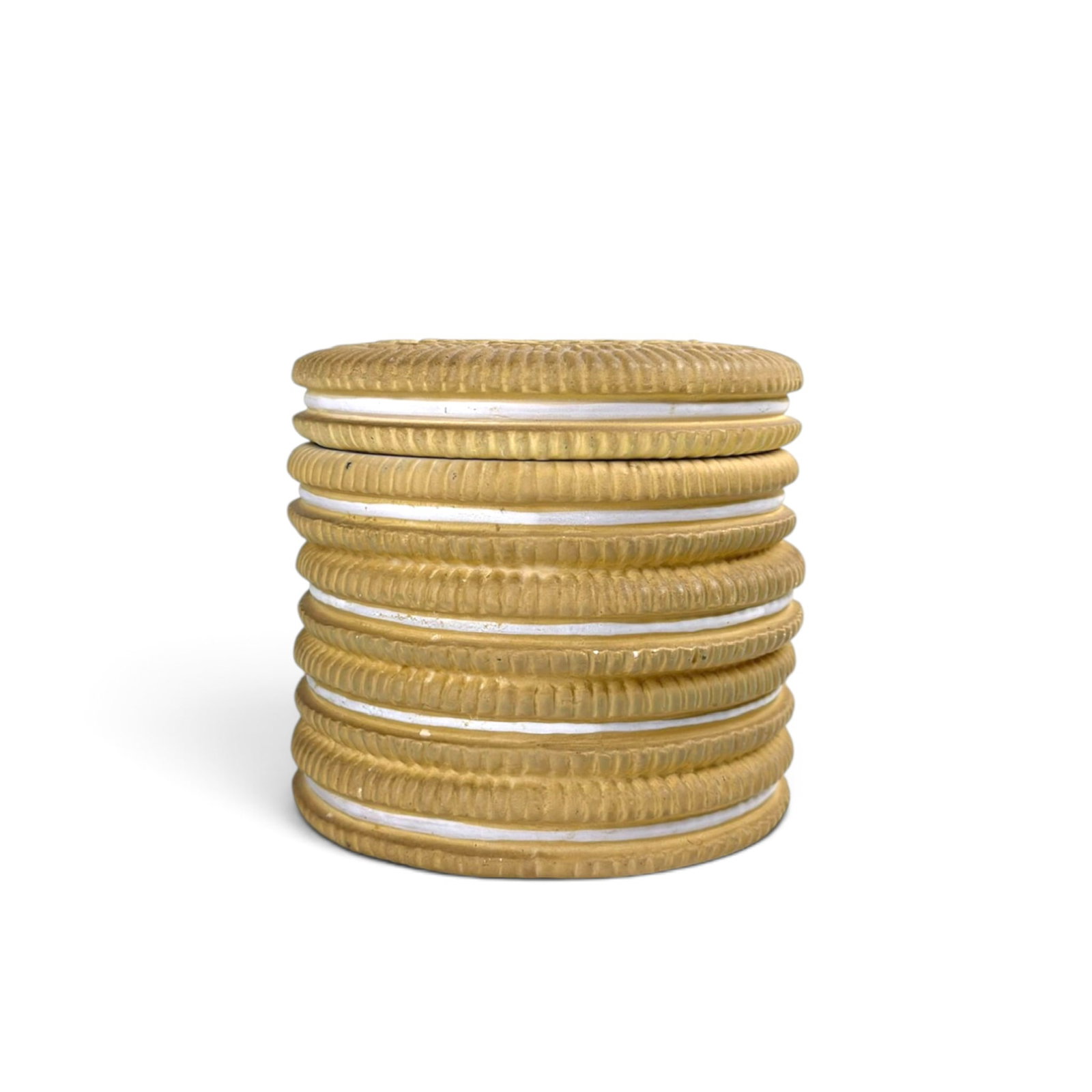 VANILLA CREAM-FILLED CERAMIC BISCUIT / COOKIE JAR (1 of 7)
