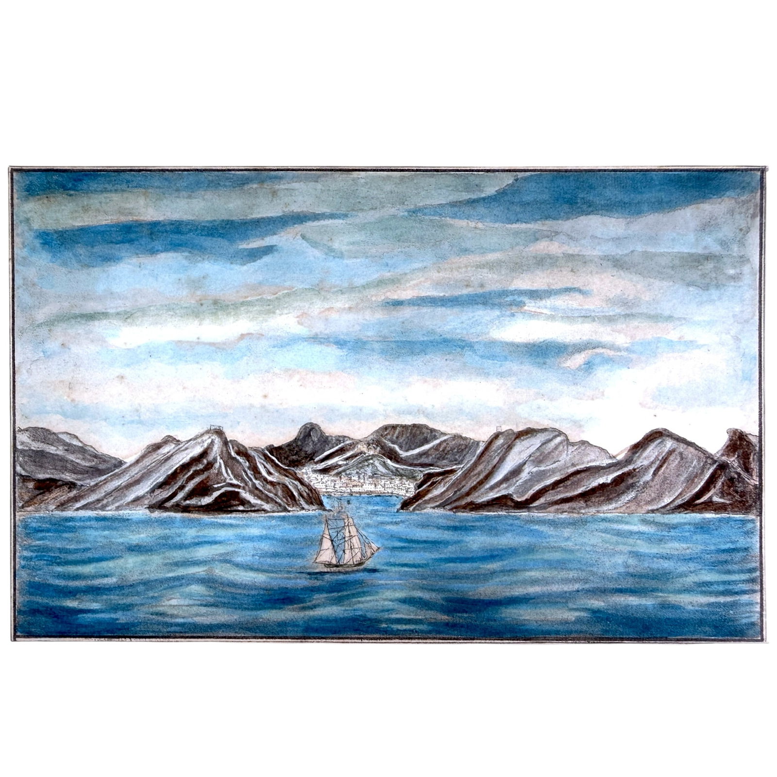 (18th / 19th c) VUE DE CARTAGENE, COLUMBIA (1 of 5)