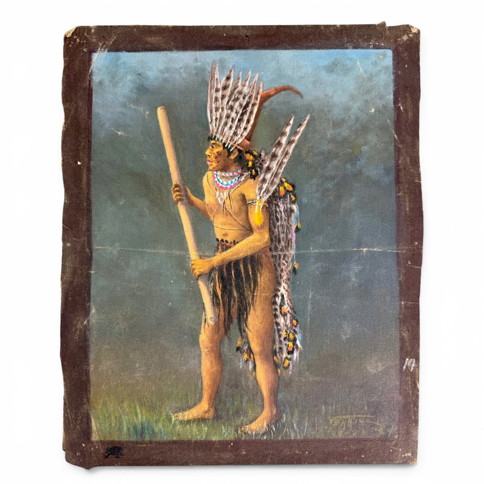 (19th / 20th c) PASTEL of a PANAMANIAN NATIVE (1 of 8)